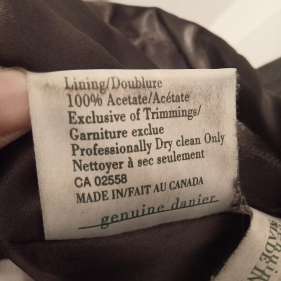 Dark brown DANIER LEATHER "Couture" jacket, size Small - Picture 6 of 9